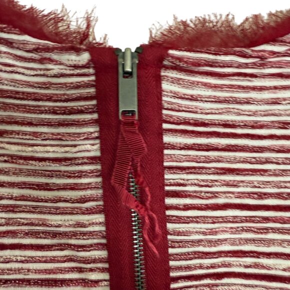 Vanessa Virginia By Anthropologie Red & White Horizontal Stripe Sleeveless Top-M - Picture 3 of 4